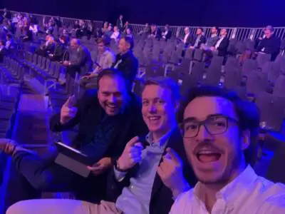 Thorsten Schmidt, Felix Stürmer und Daniel Lange auf der Digital X in Köln